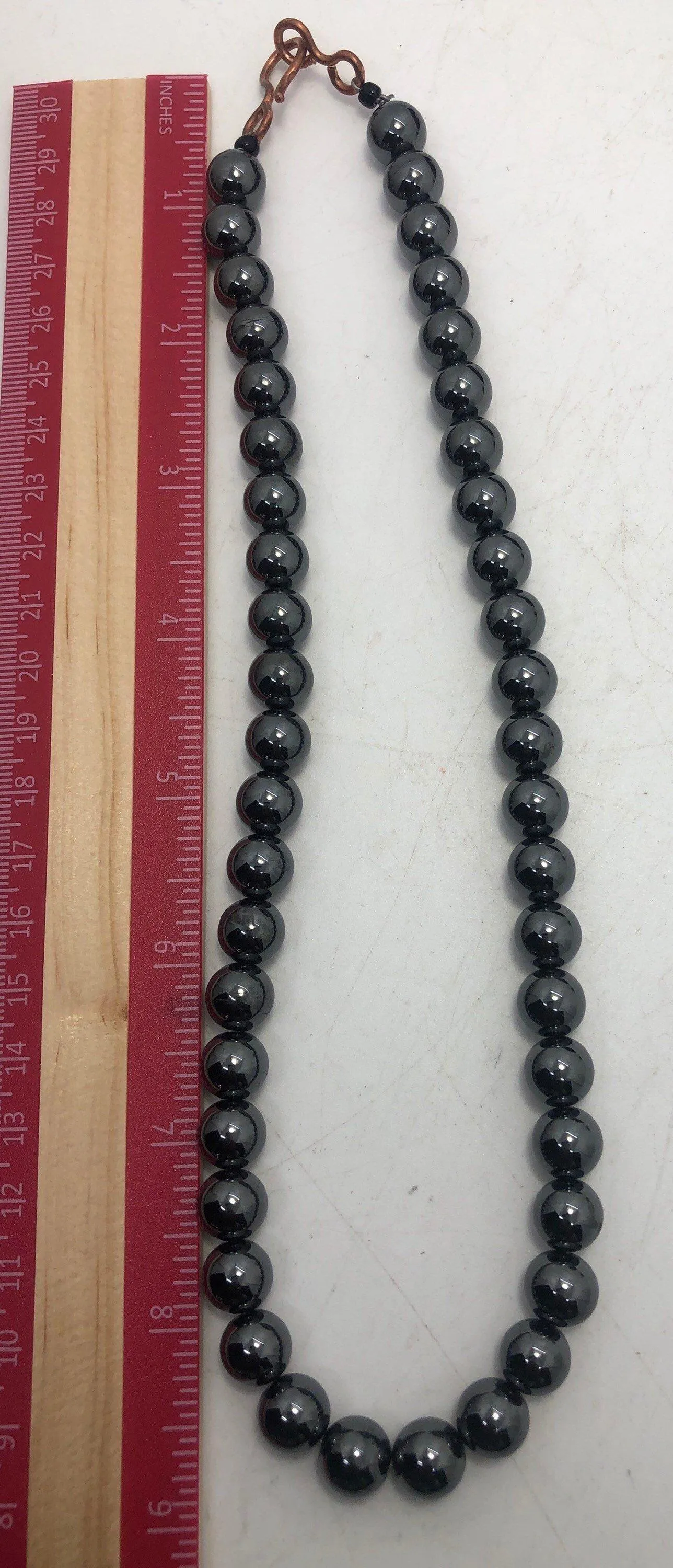 10MM Hematite Beaded Necklace