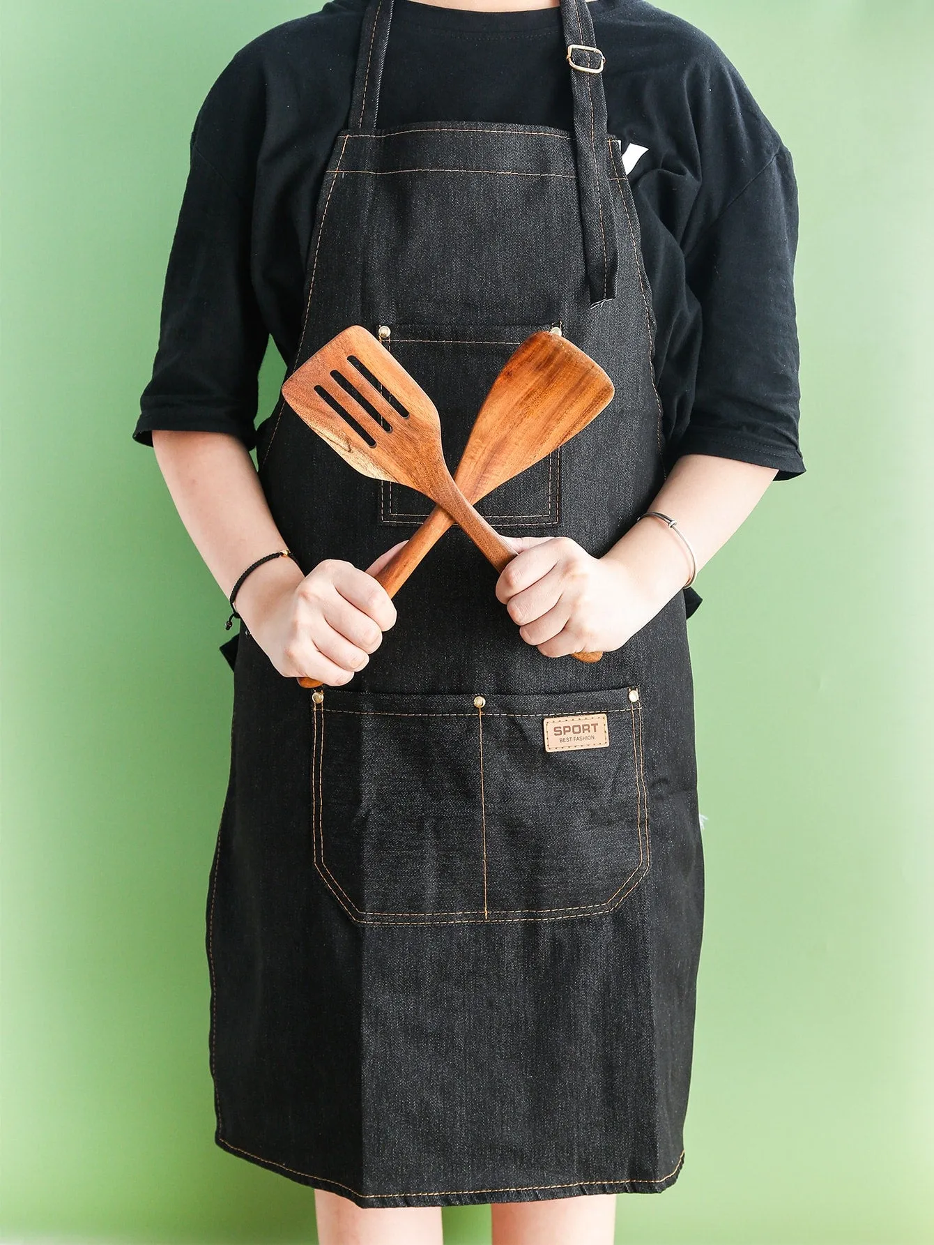 1pc Denim Fabric Apron