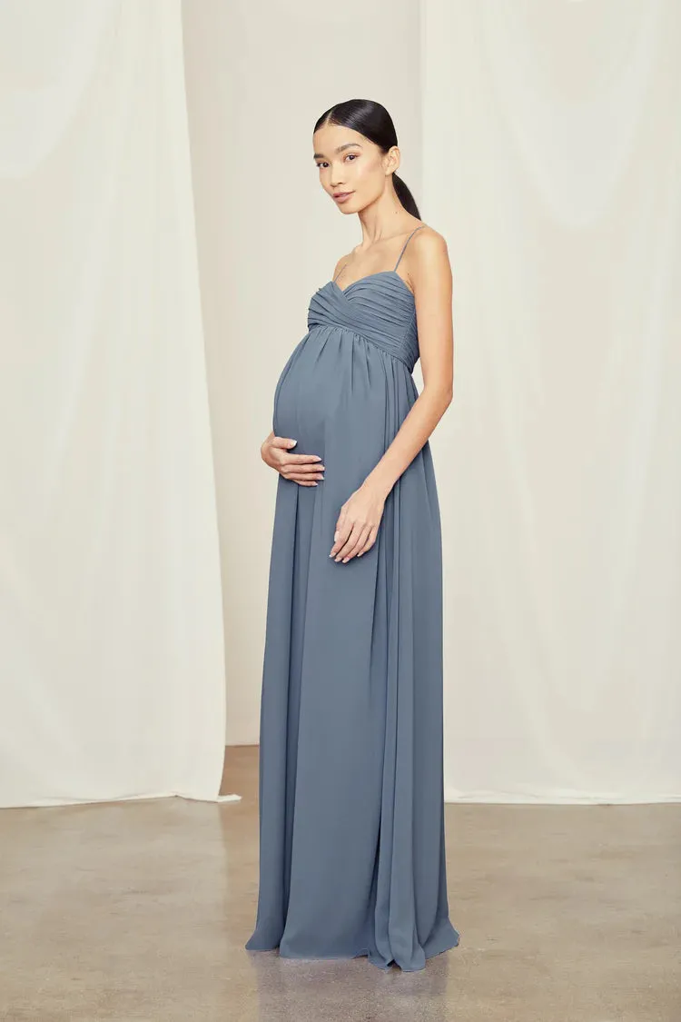 Amsale Janan Maternity Dress - G897F (French Blue 12 & Navy 12)