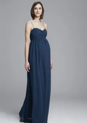 Amsale Janan Maternity Dress - G897F (French Blue 12 & Navy 12)