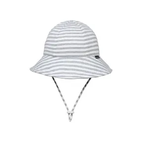 Bedhead Baby Bucket Hat with Strap - Limited Edition - Grey Marle Stripe