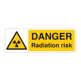 DANGER Radiation Risk Sign