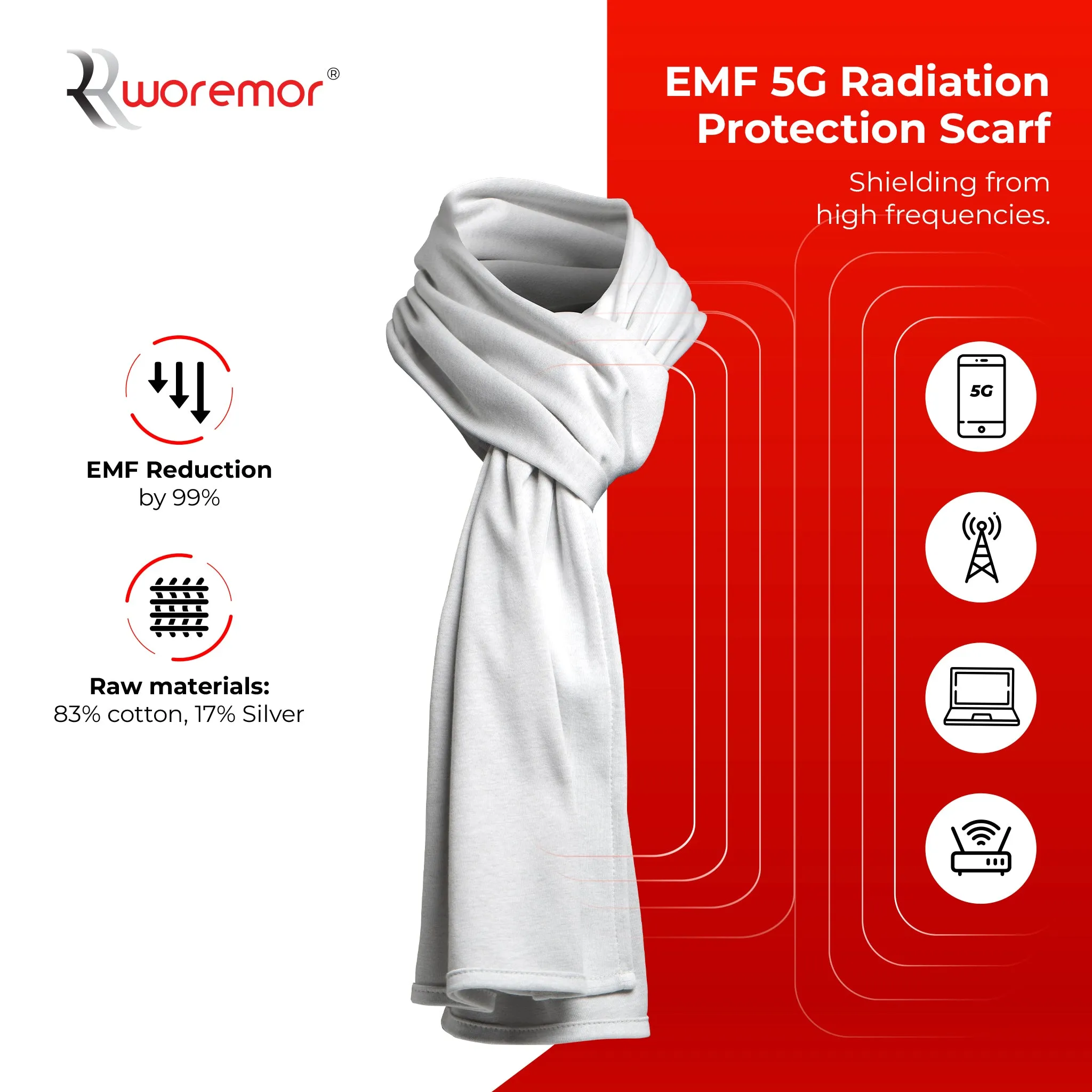 EMF 5G Radiation Protection Scarf
