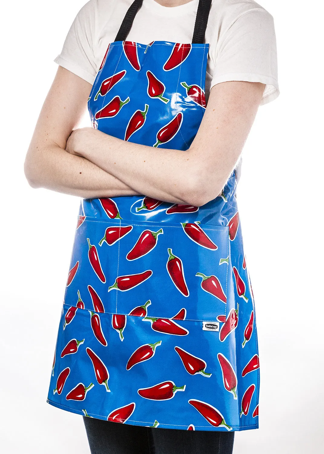Freckled Sage Aprons Camo, Chilis, and Faux Bois Collection