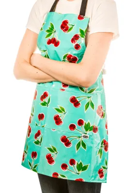 Freckled Sage Aprons Cherry Aqua