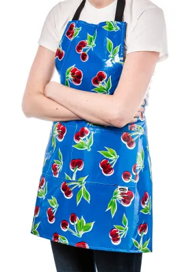 Freckled Sage Aprons Cherry Blue
