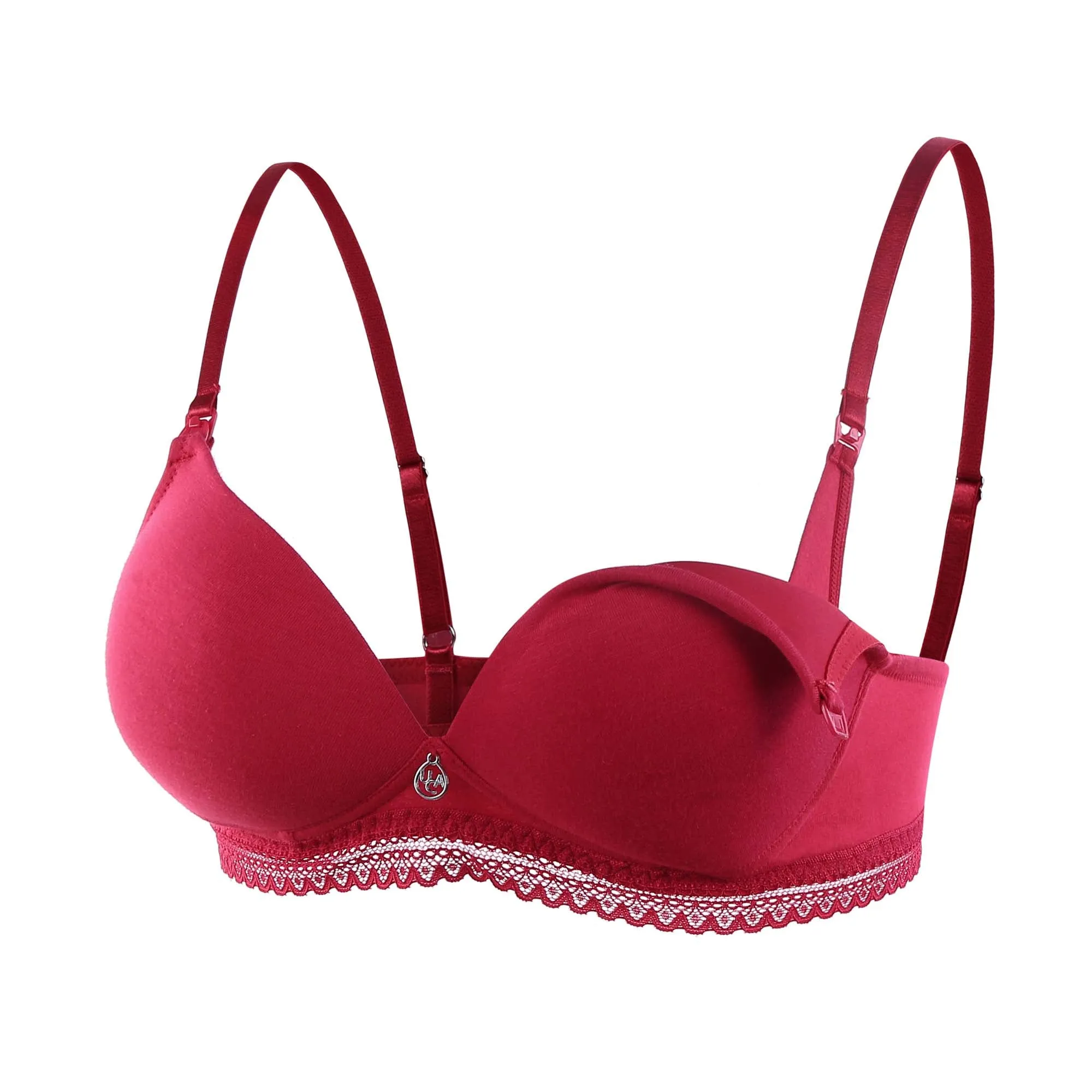 GIANNA Plus Cotton Red Molded Maternity Nursing Bra