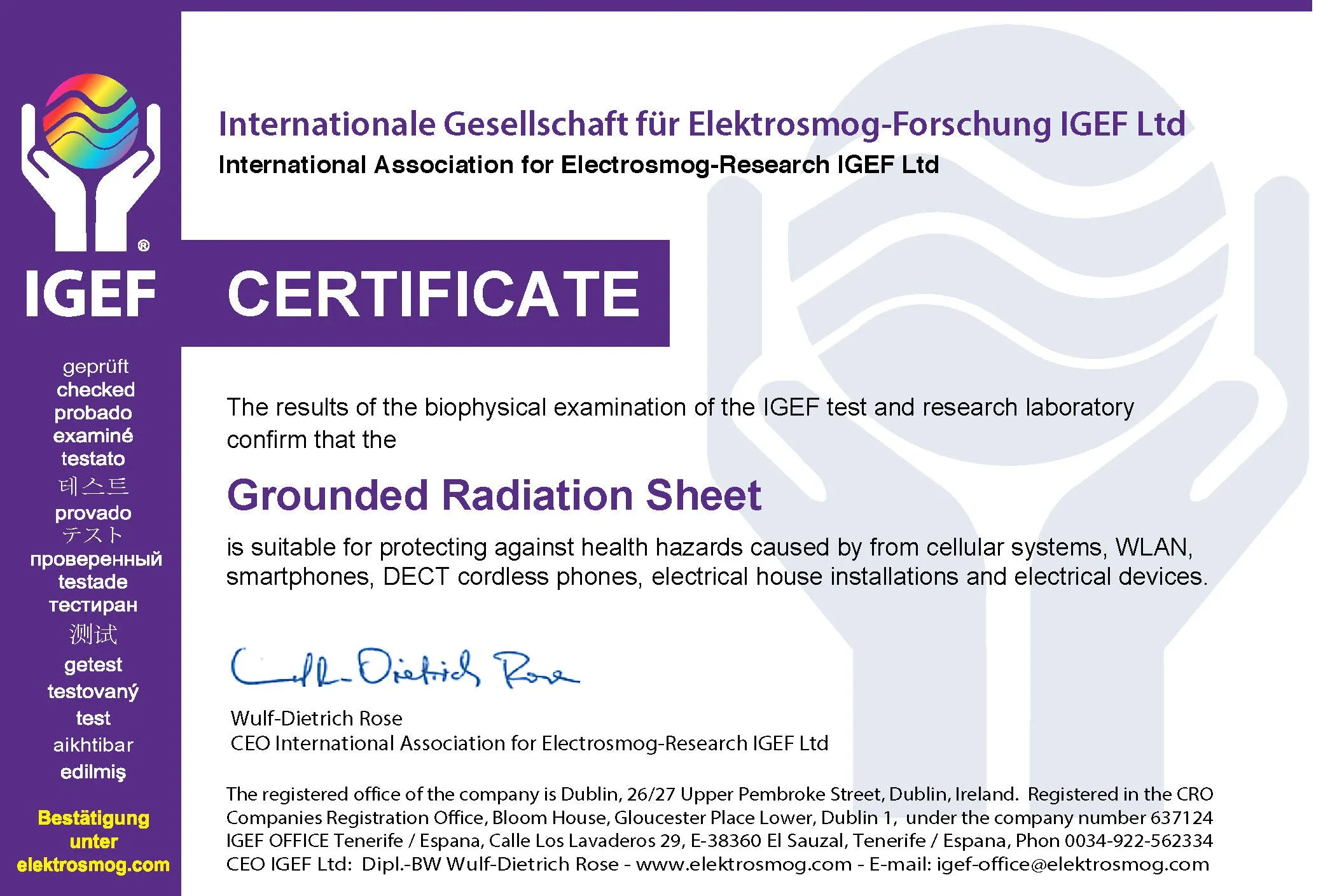 100% Silver Grounded Radiation Shield for Bed - Includes 5m Cable and Adapter