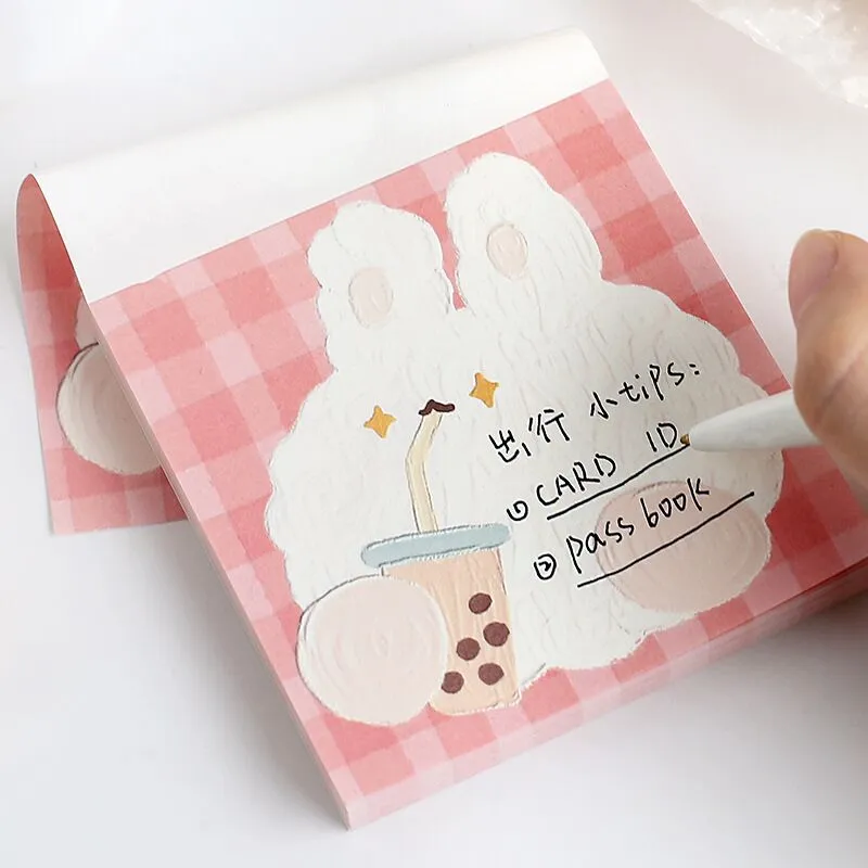 Kawaii Lovely Bear Milk Rabbit Memo Pads