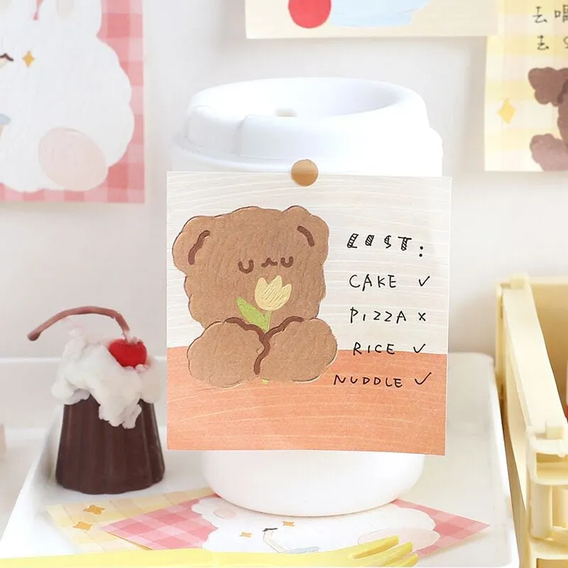 Kawaii Lovely Bear Milk Rabbit Memo Pads