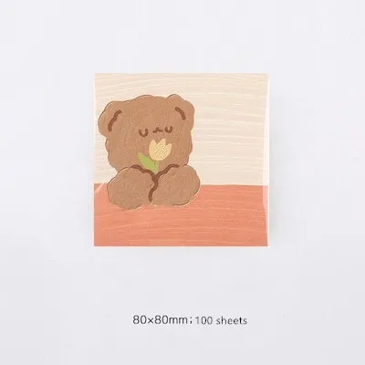 Kawaii Lovely Bear Milk Rabbit Memo Pads