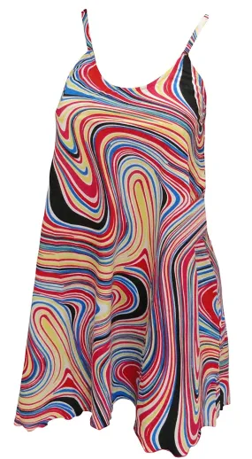 LA LEELA Women Summer Casual T  Dresses Beach Cover up Tank Swing Sundress Pink_F744 M