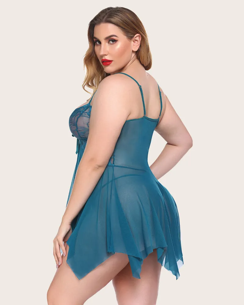 Lace Babydoll Outfits Plus Size Langeray