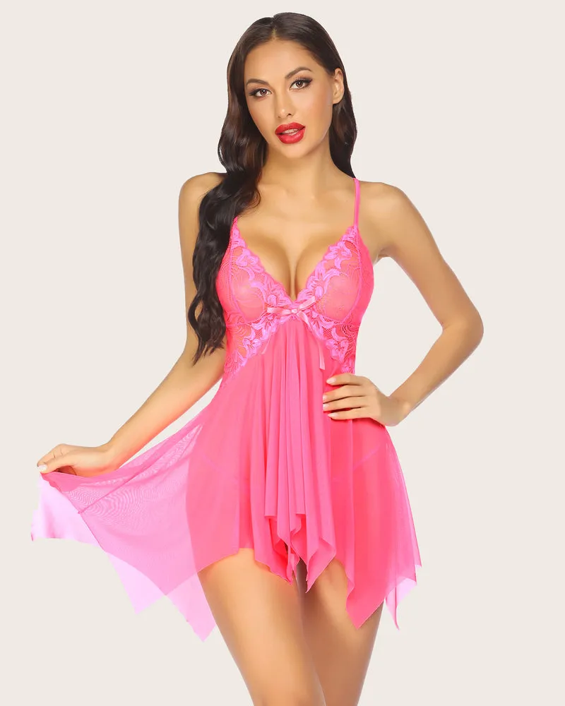 Lace Babydoll Outfits Plus Size Langeray