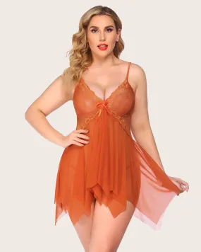 Lace Babydoll Outfits Plus Size Langeray