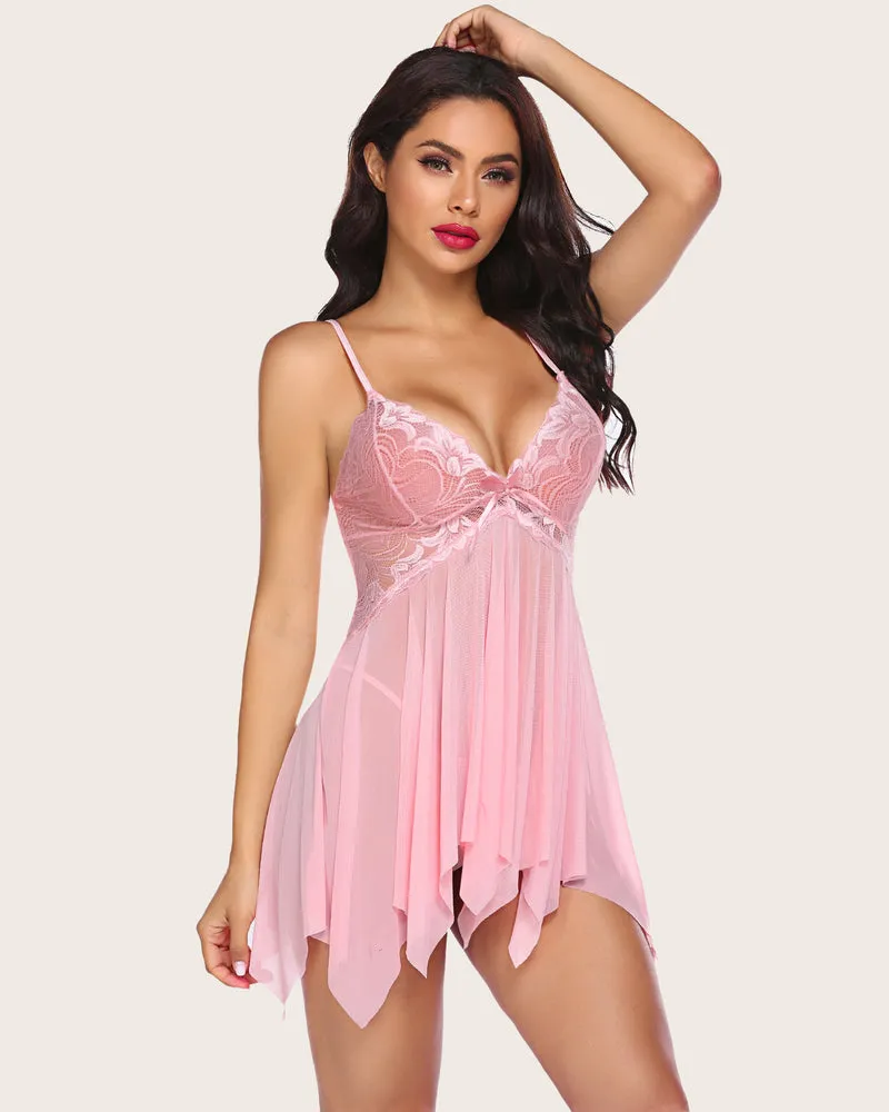 Lace Babydoll Outfits Plus Size Langeray