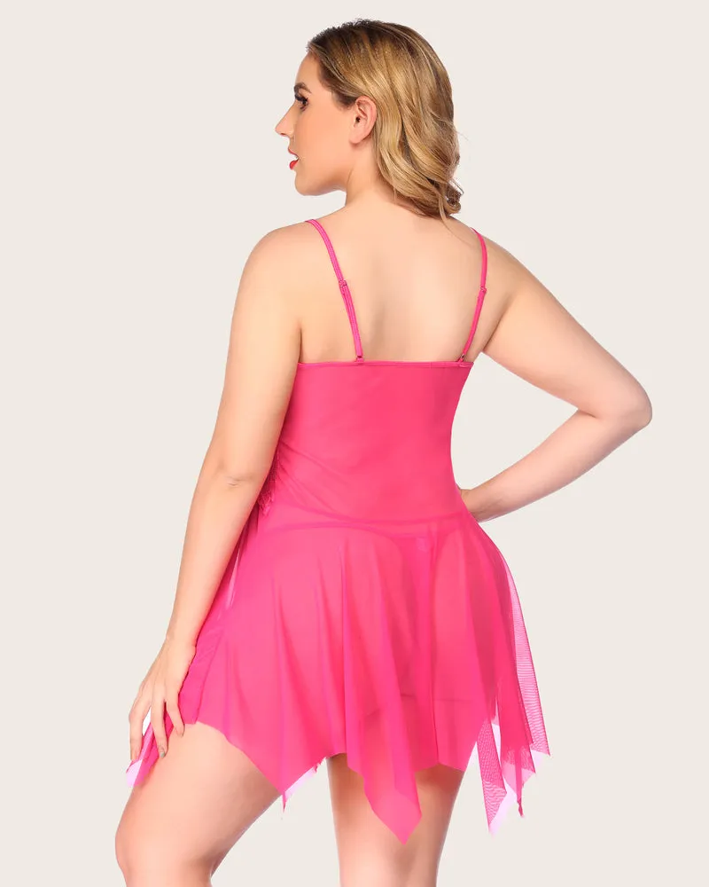 Lace Babydoll Outfits Plus Size Langeray