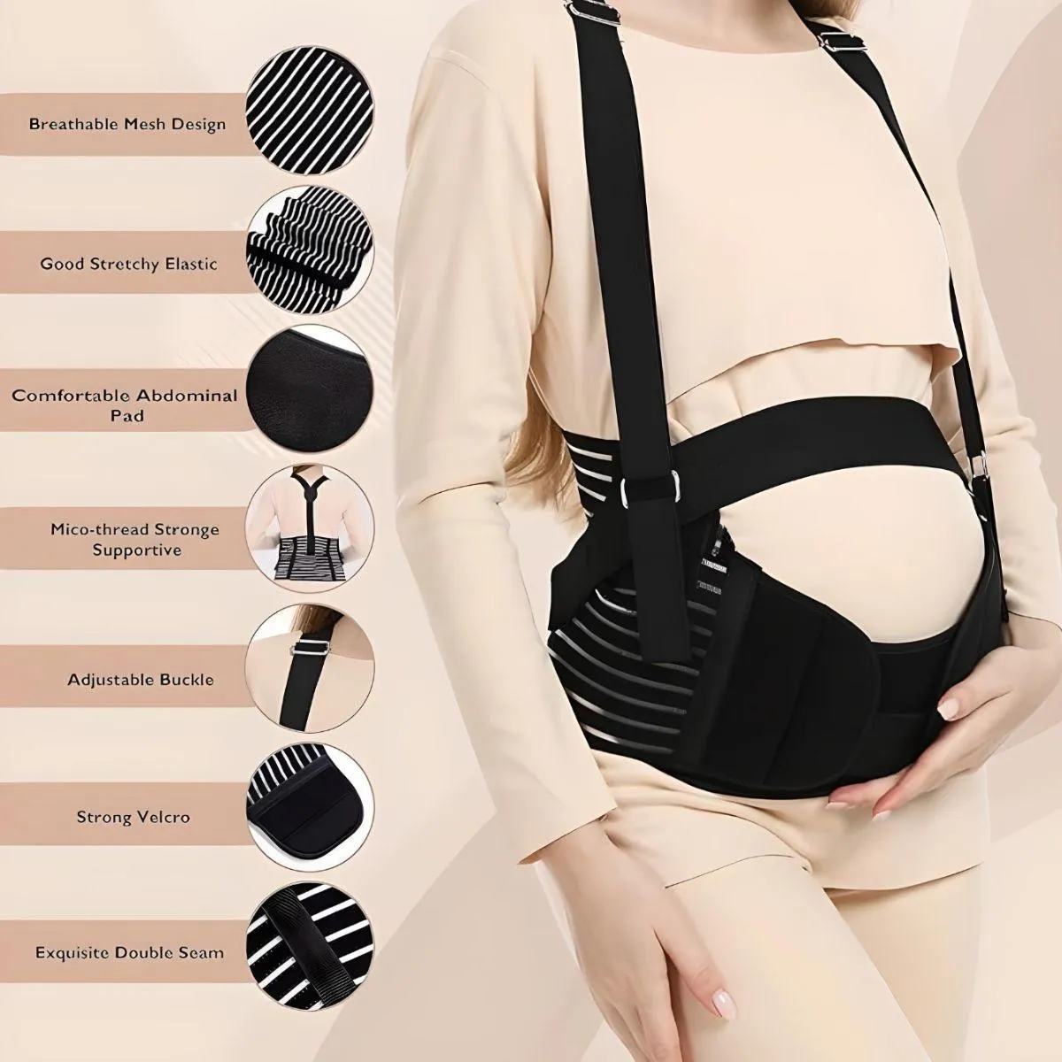 MaterniCare Belly Bands Maternity Belt Pregnancy Support With Straps