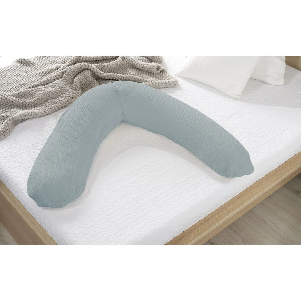 Maternity and nursing pillow - Misty Blue (fine knit)