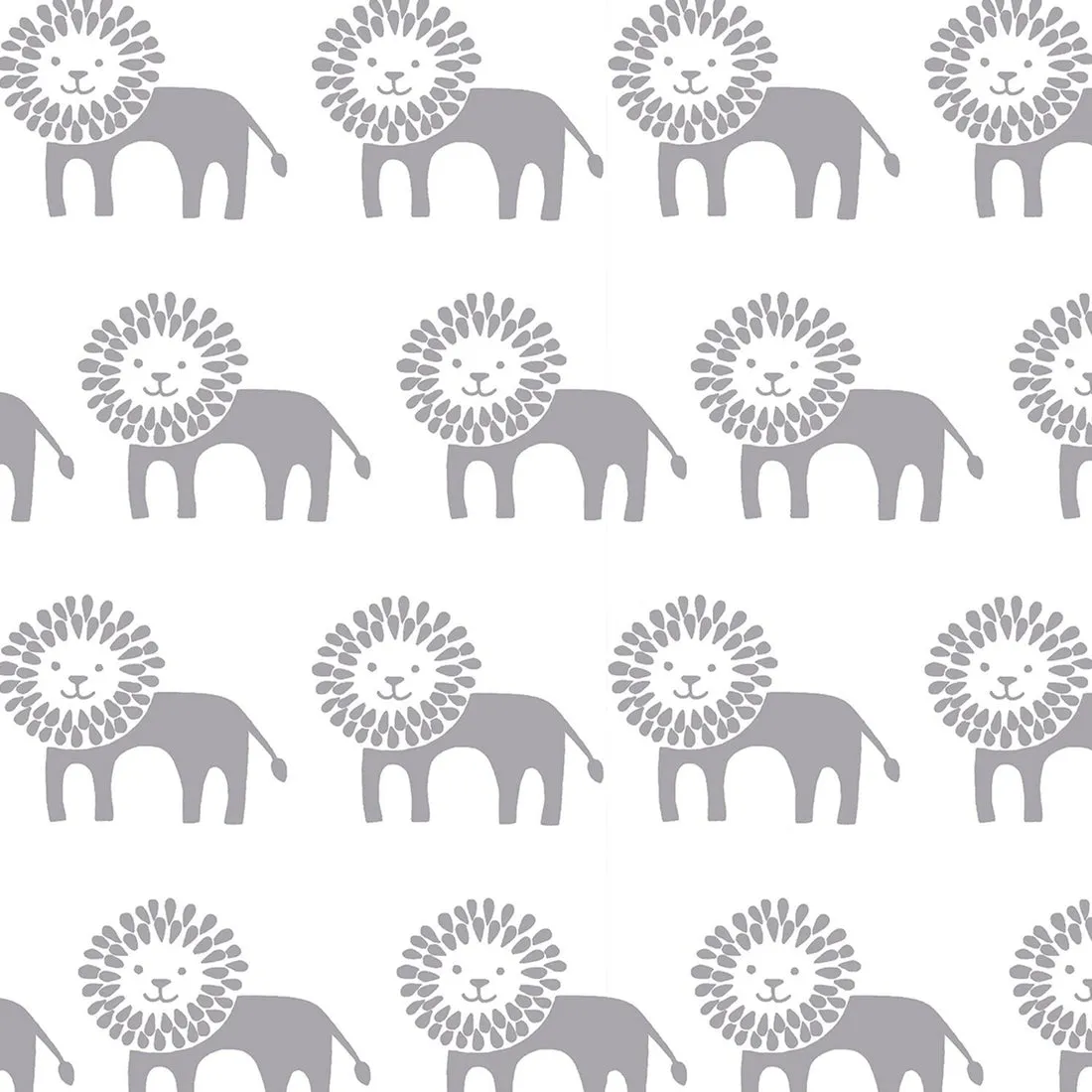 Maternity and nursing pillow - White (grey lions print)