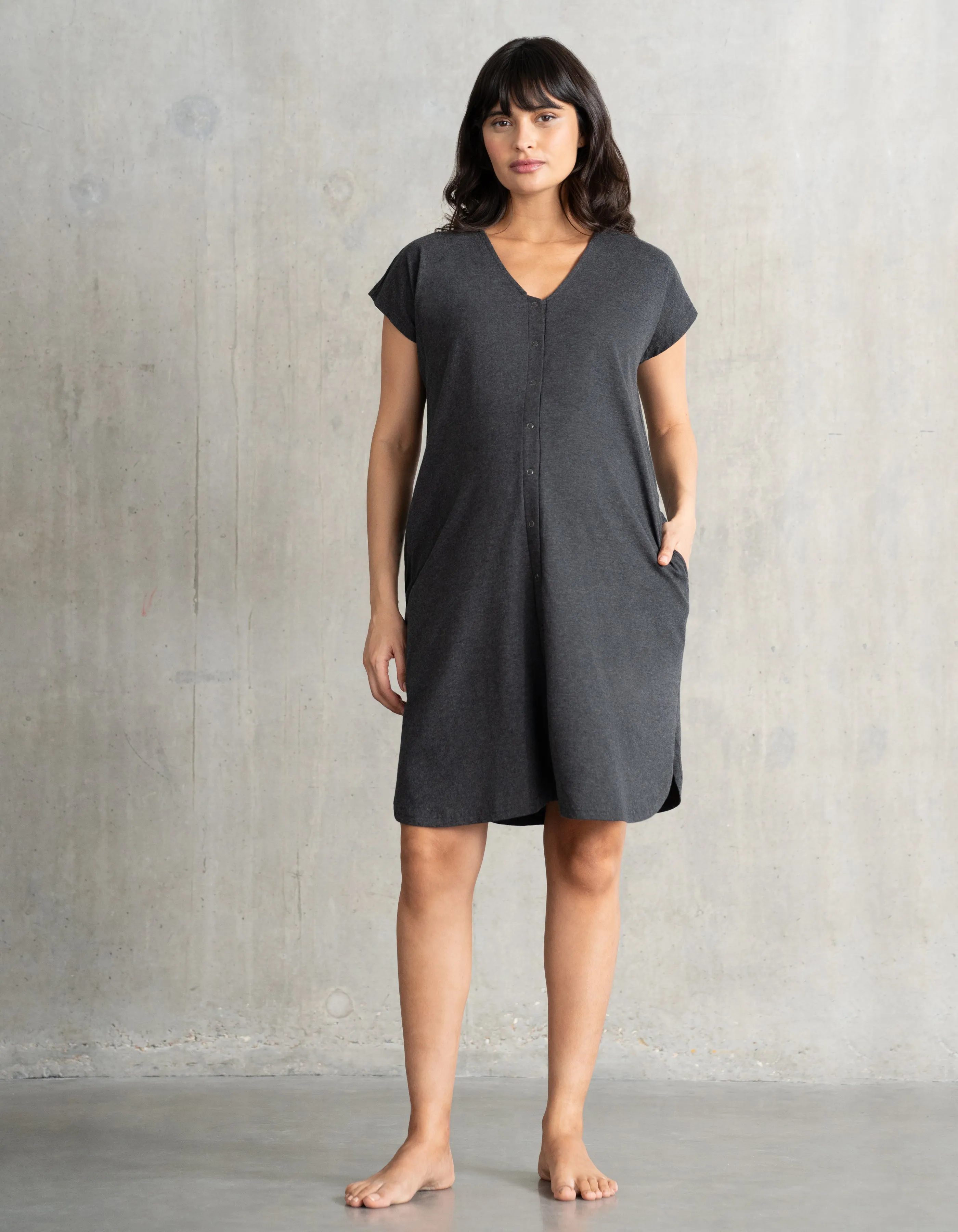 Maternity Hospital Bag Birthing Gown in Organic Cotton