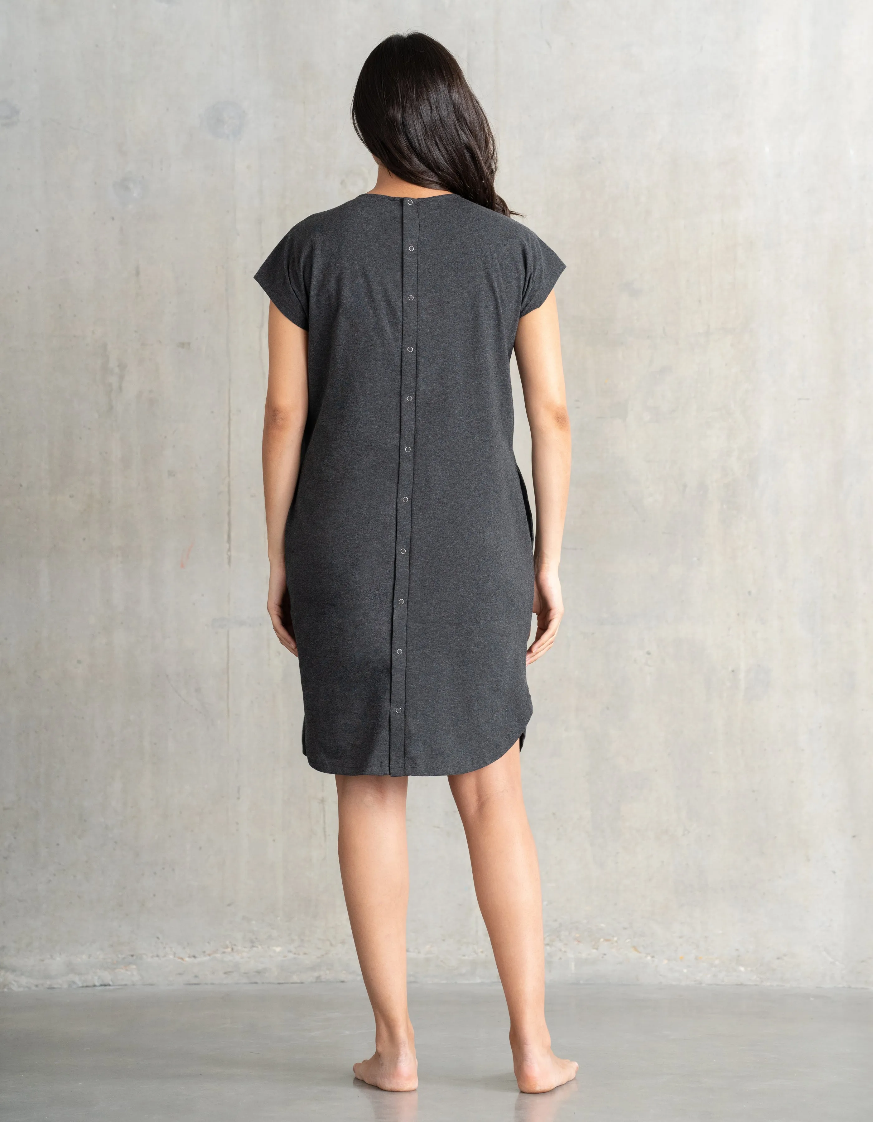 Maternity Hospital Bag Birthing Gown in Organic Cotton