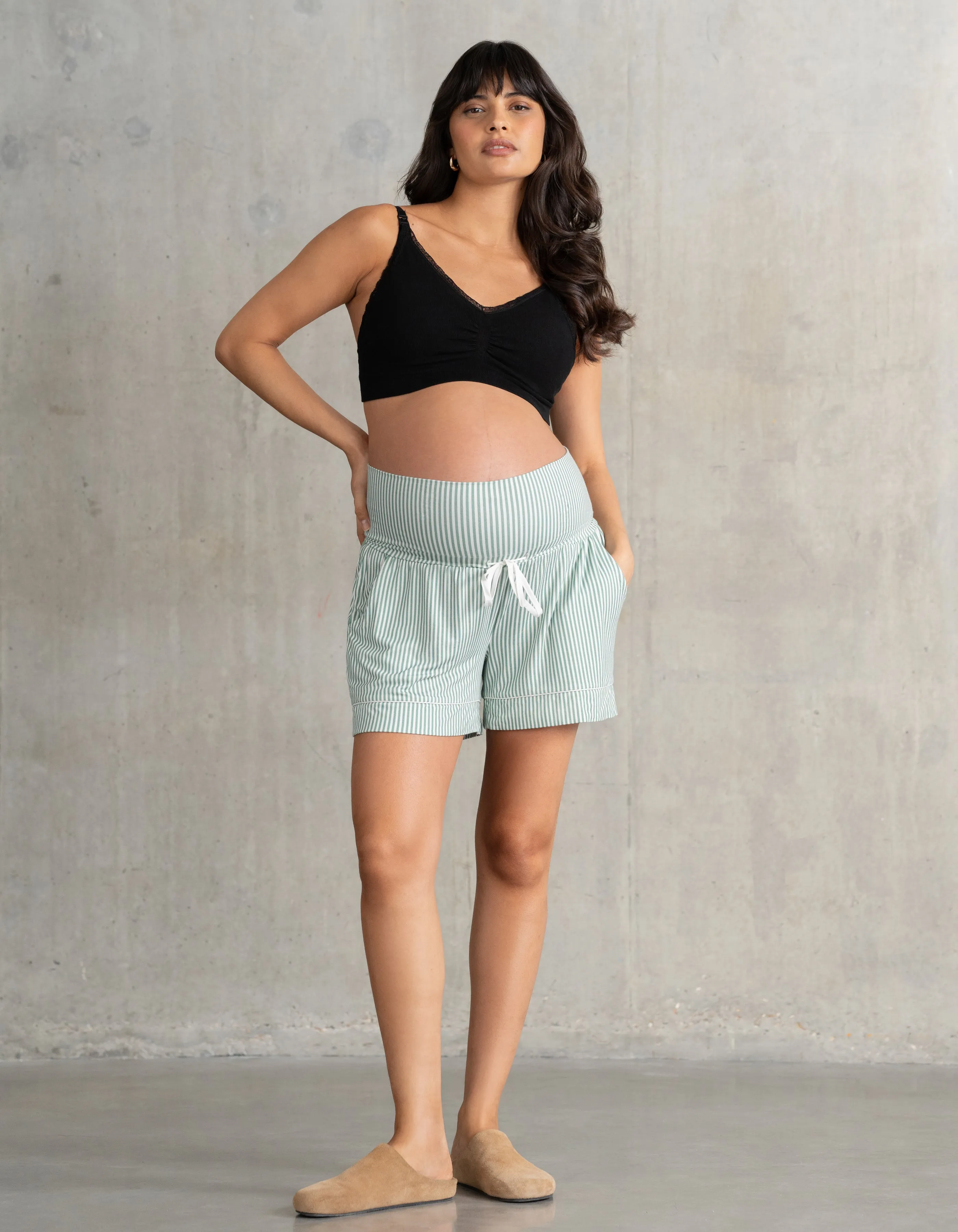 Maternity   Nursing Pyjama Shirt   Shorts Set