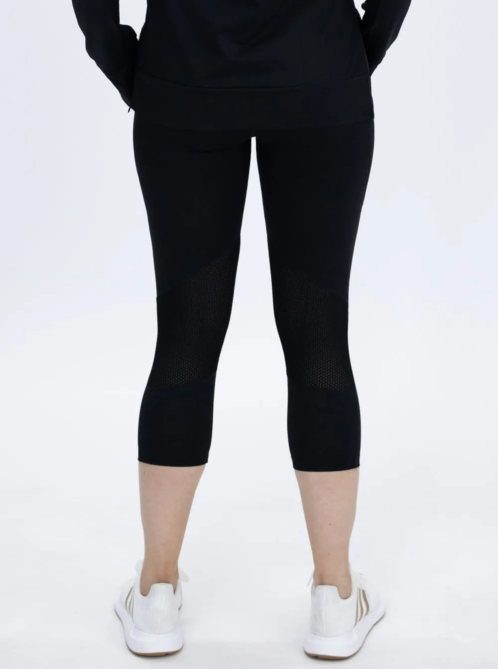 Maternity Workout 3/4 Length Leggings - Black
