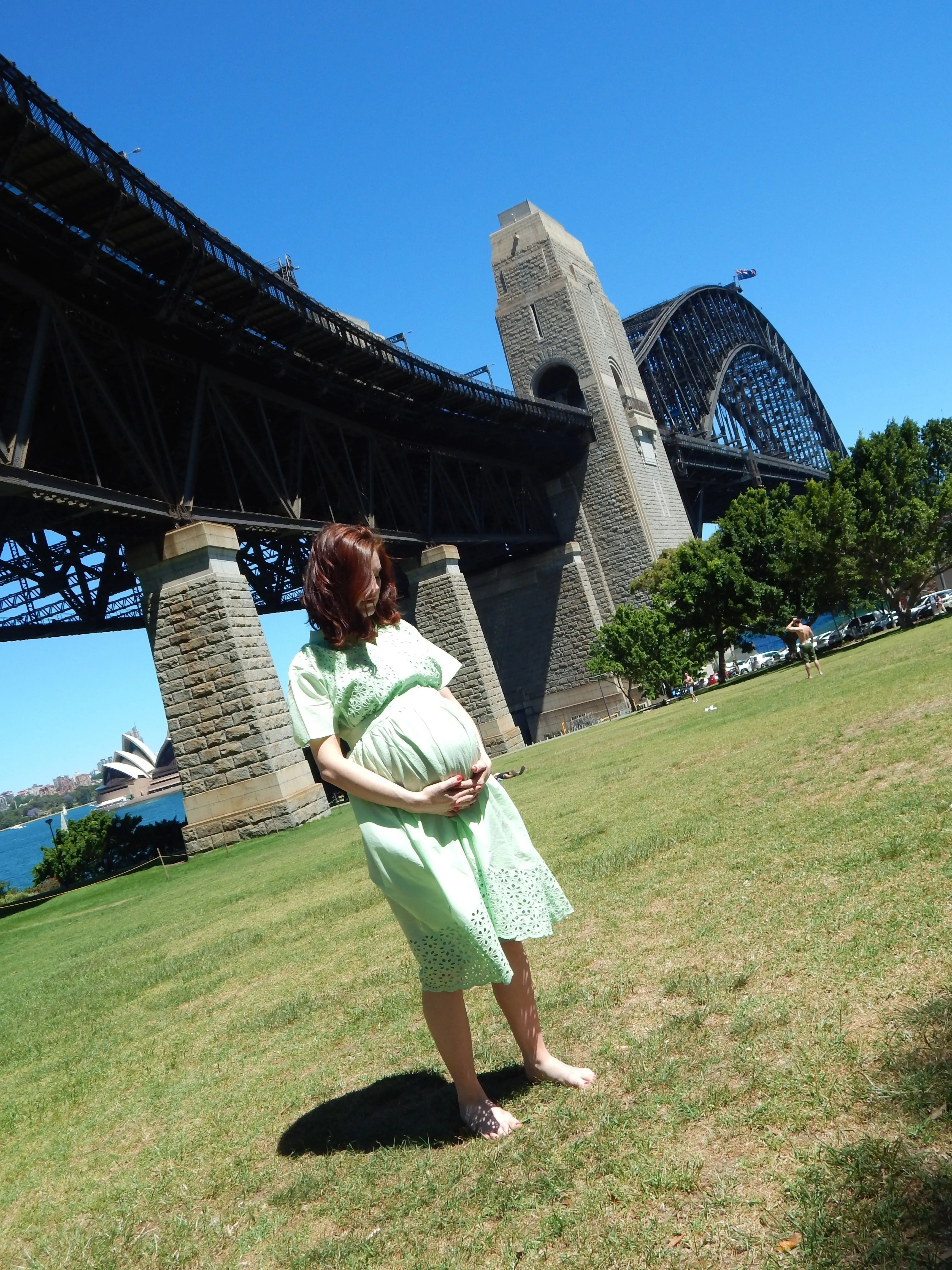 Mint Eyelet Maternity Maxi Dress