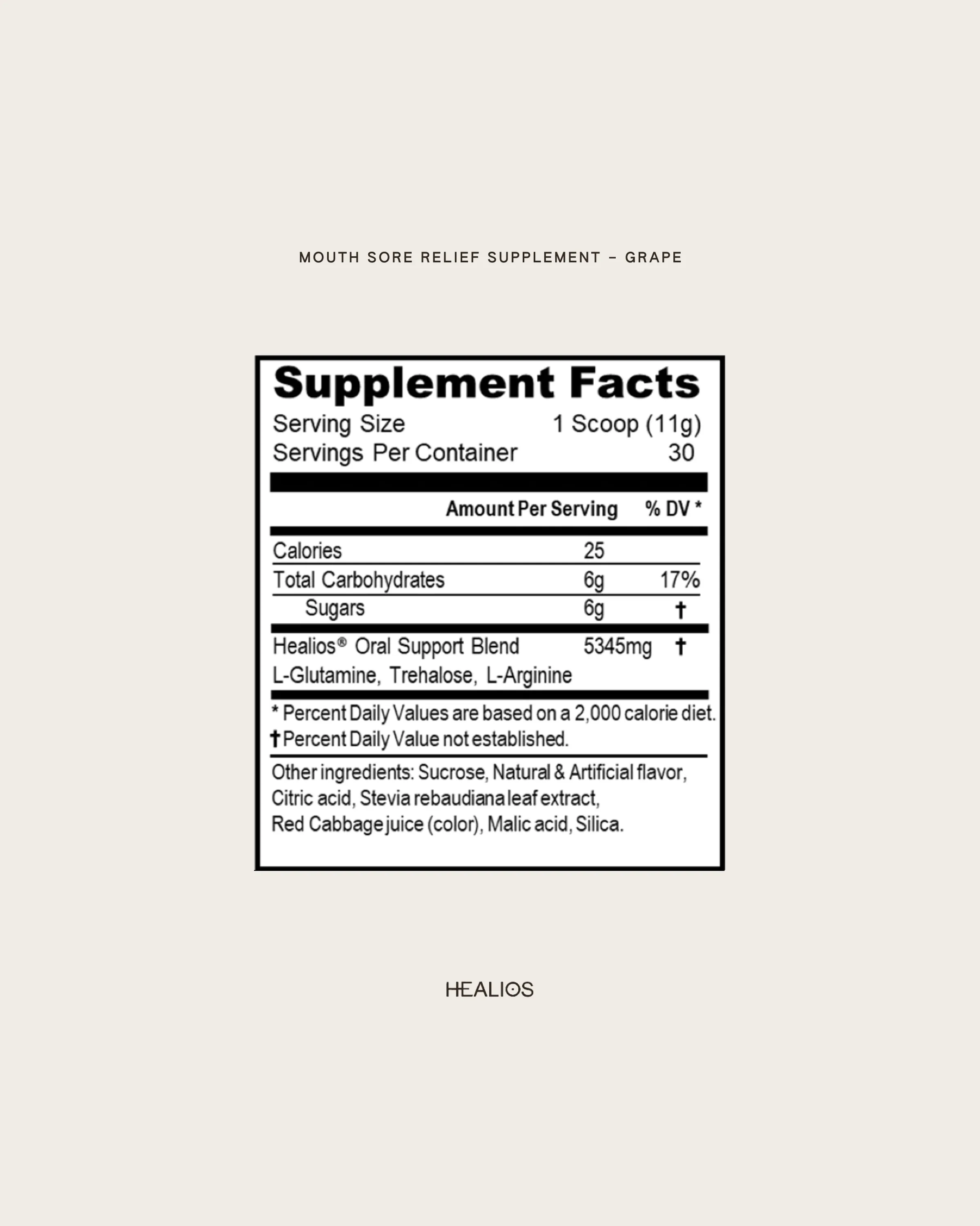 Mouth Sore Relief Supplement