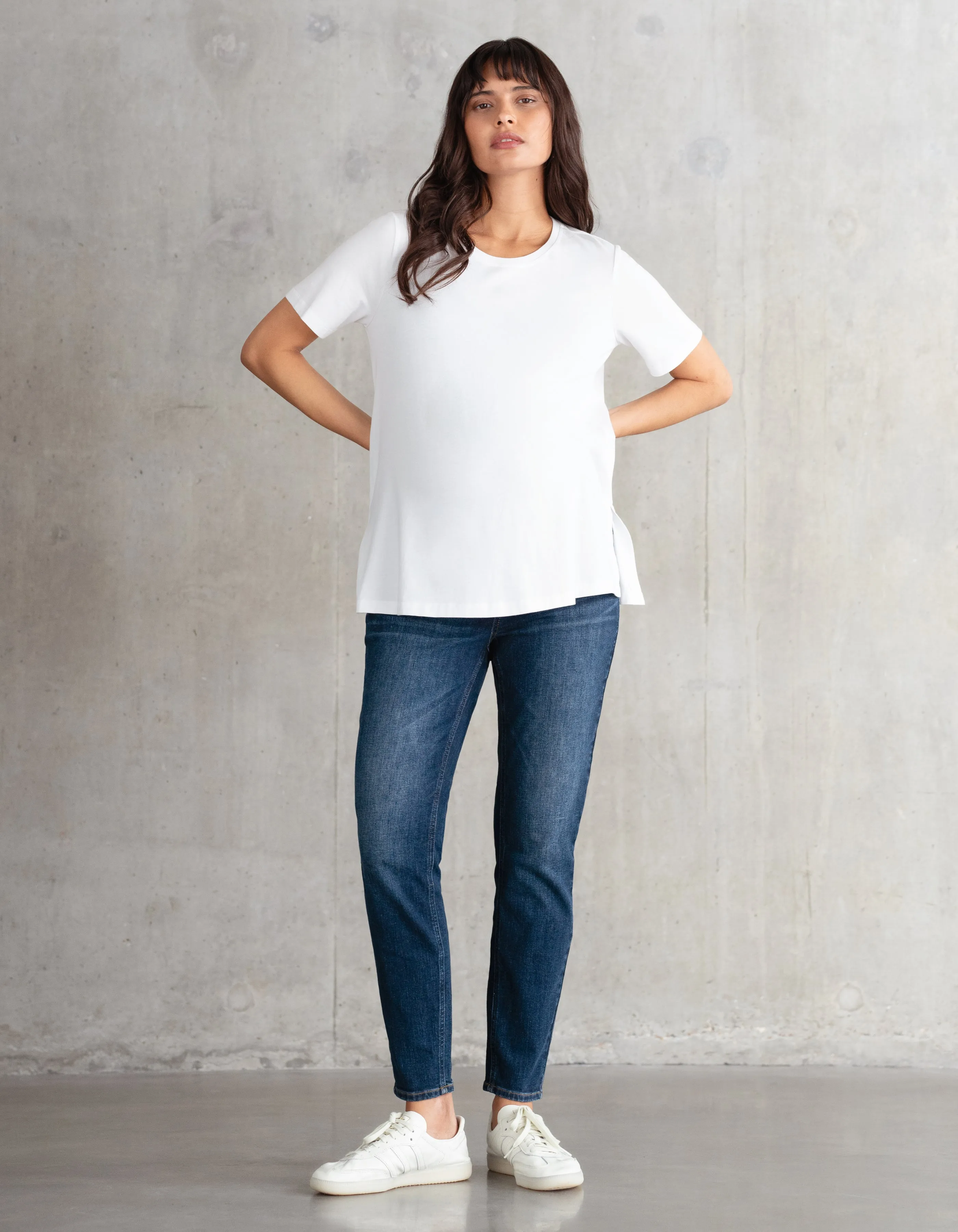 Organic Cotton Indigo Skinny Maternity Jeans