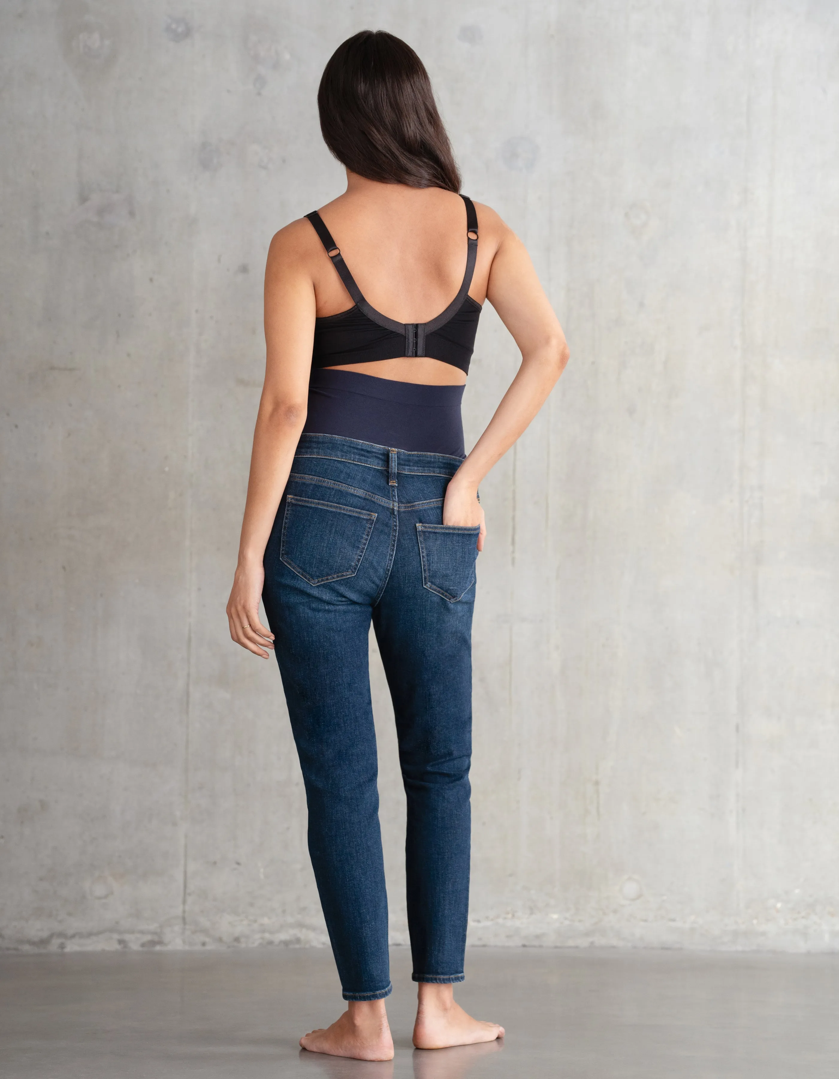 Organic Cotton Indigo Skinny Maternity Jeans