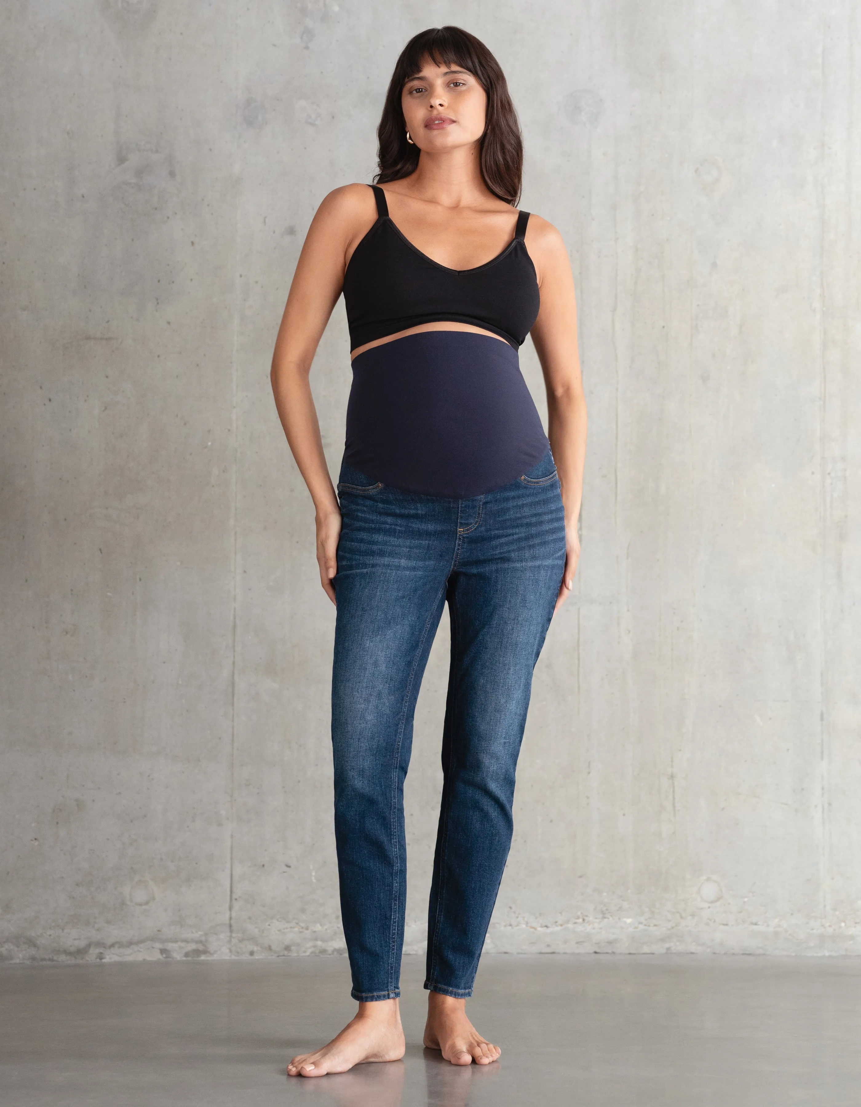 Organic Cotton Indigo Skinny Maternity Jeans
