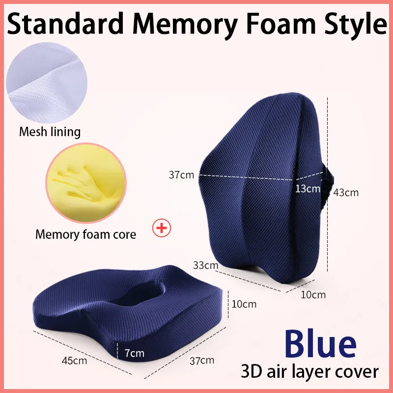 Orthopedic lumbar and back support pillows Waist cushion for office chairs