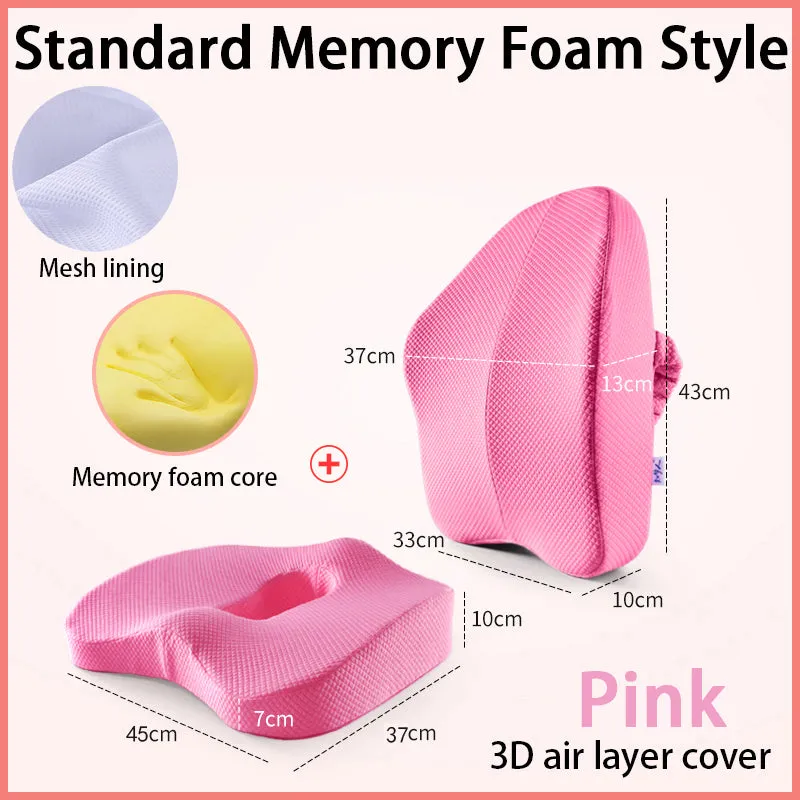 Orthopedic lumbar and back support pillows Waist cushion for office chairs