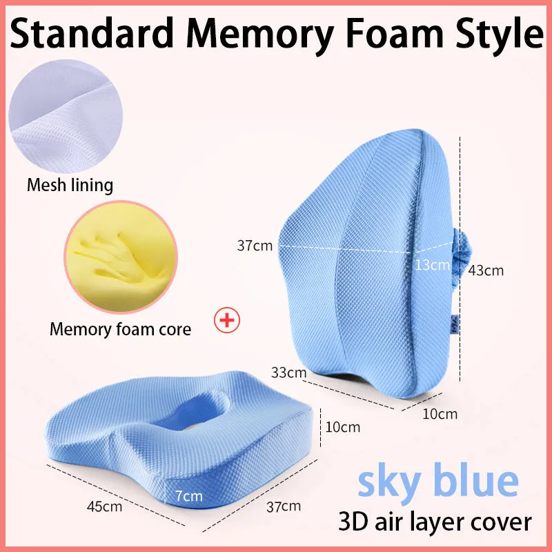 Orthopedic lumbar and back support pillows Waist cushion for office chairs