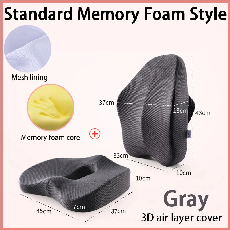 Orthopedic lumbar and back support pillows Waist cushion for office chairs