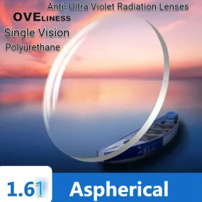 Oveliness 1.61 Index Single Vision Clear Anti Ultra Violet Radiation Lenses