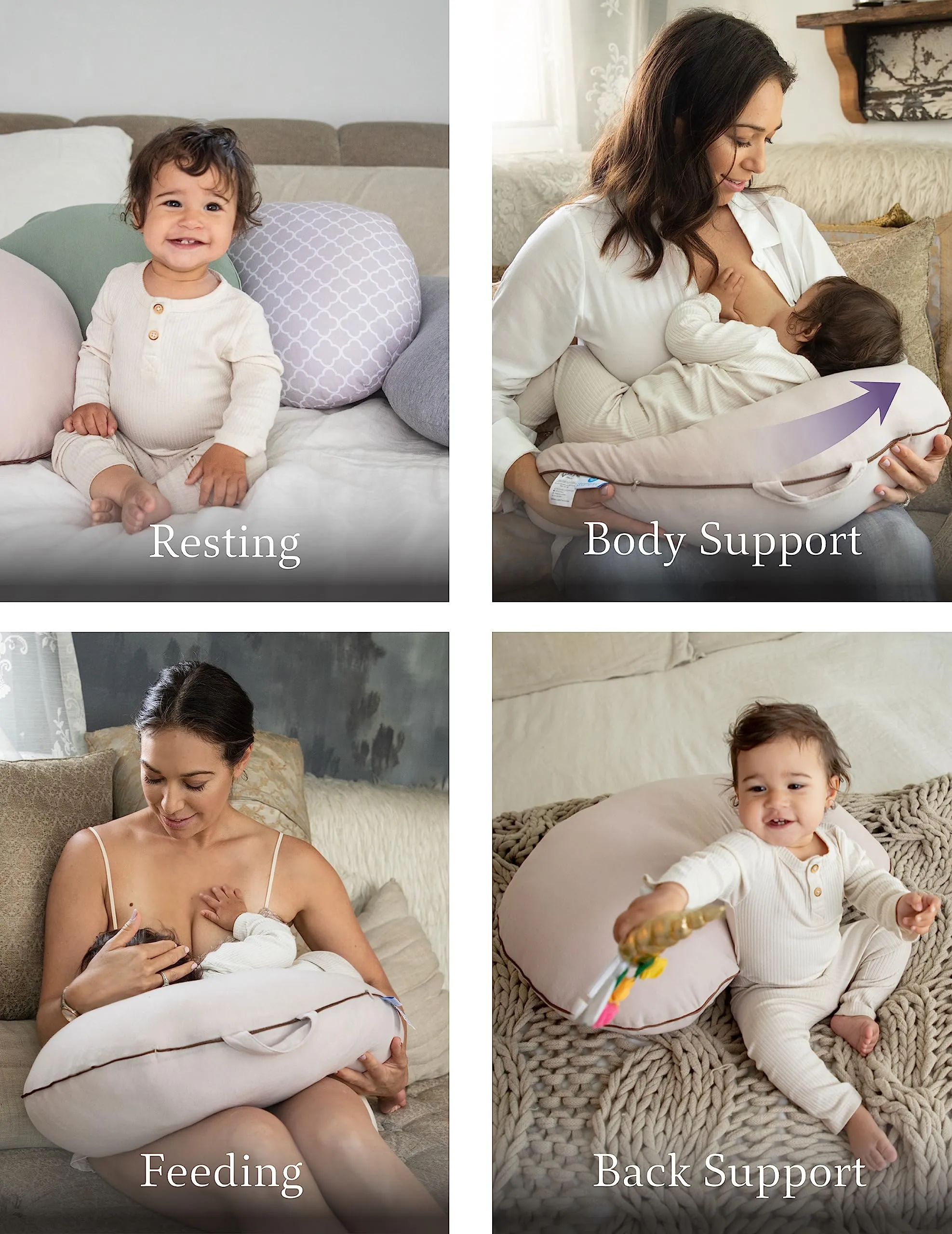 Pharmedoc Nursing Pillow and Positioner, Breastfeeding and Bottlefeeding Pillow, Removable and Washable Cover, Soft and Breathable Fabric, Baby Shower Gifts