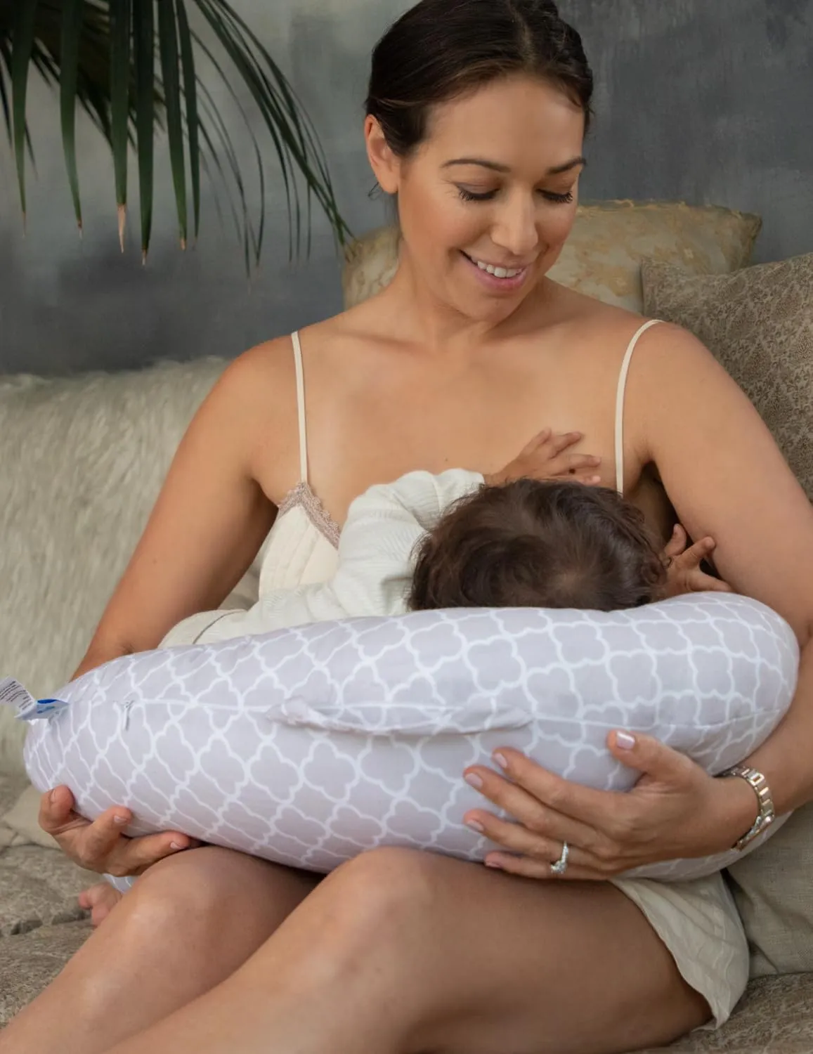 Pharmedoc Nursing Pillow and Positioner, Breastfeeding and Bottlefeeding Pillow, Removable and Washable Cover, Soft and Breathable Fabric, Baby Shower Gifts