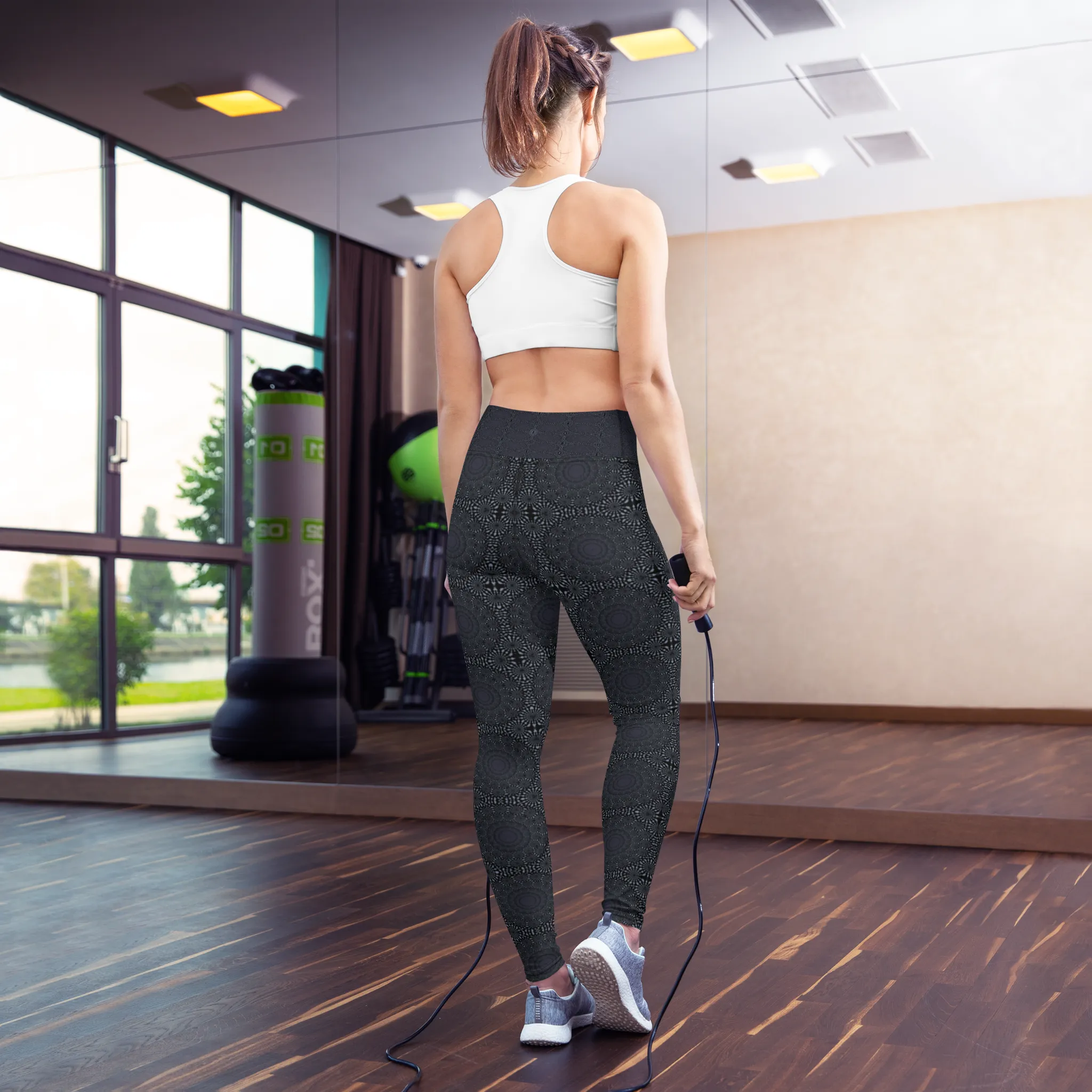 Recursia Desert Dream Yoga Leggings In Blue