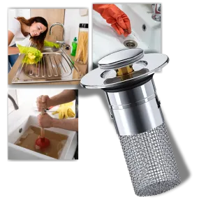 Retractable sink stopper to prevent odors