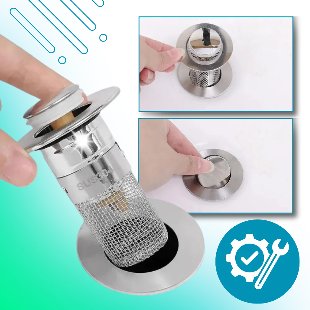 Retractable sink stopper to prevent odors
