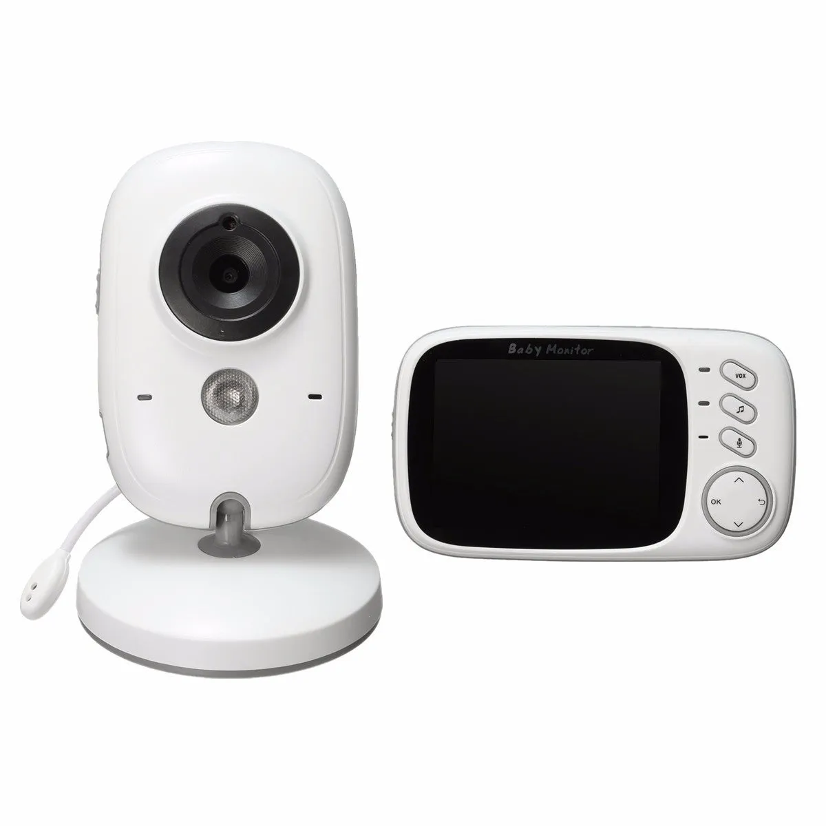 Safurance 3.2 inch 2.4G Wireless  Electronica  Baby Camera 2 Way Audio 5M IR Temperature Lullabies Portable  Baby Monitor