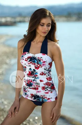 Shirred Halter Top - Abstract Floral - FINAL SALE - FINAL FEW