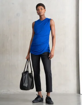 Sleeveless Drape-Front Maternity Top