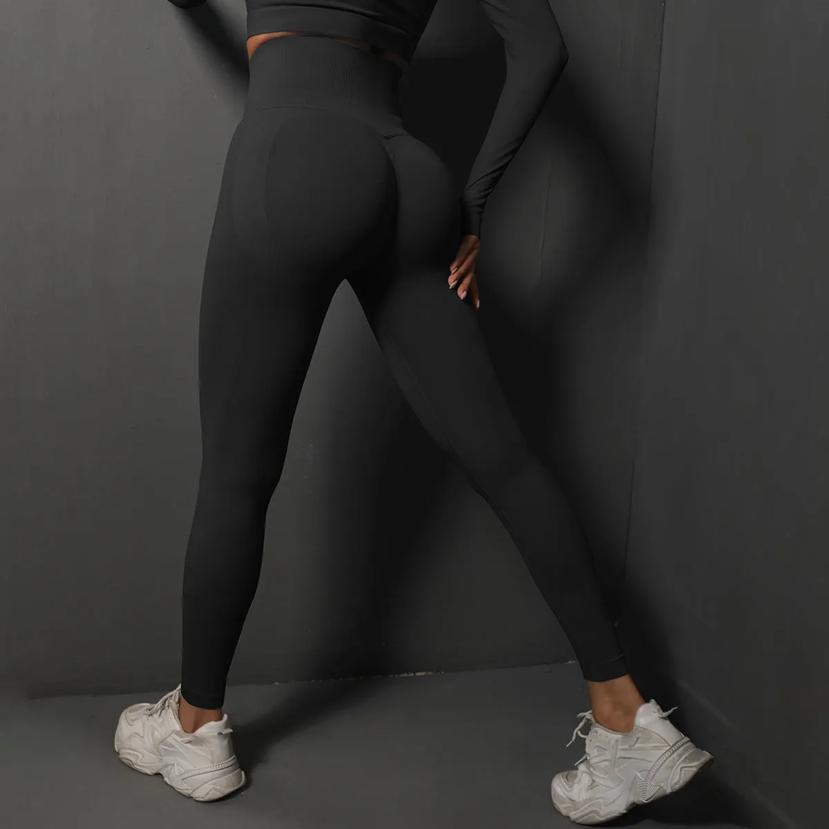 Stretch High Waist Belly Contracting And Close-fitting Trousers