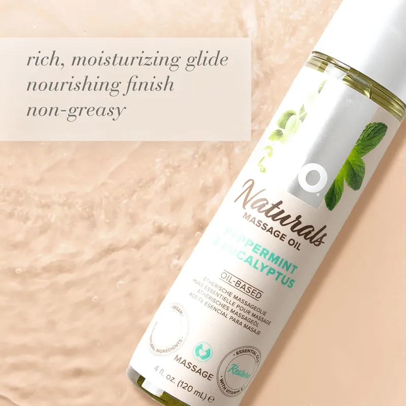 System JO Naturals Peppermint & Eucalyptus Massage Oil