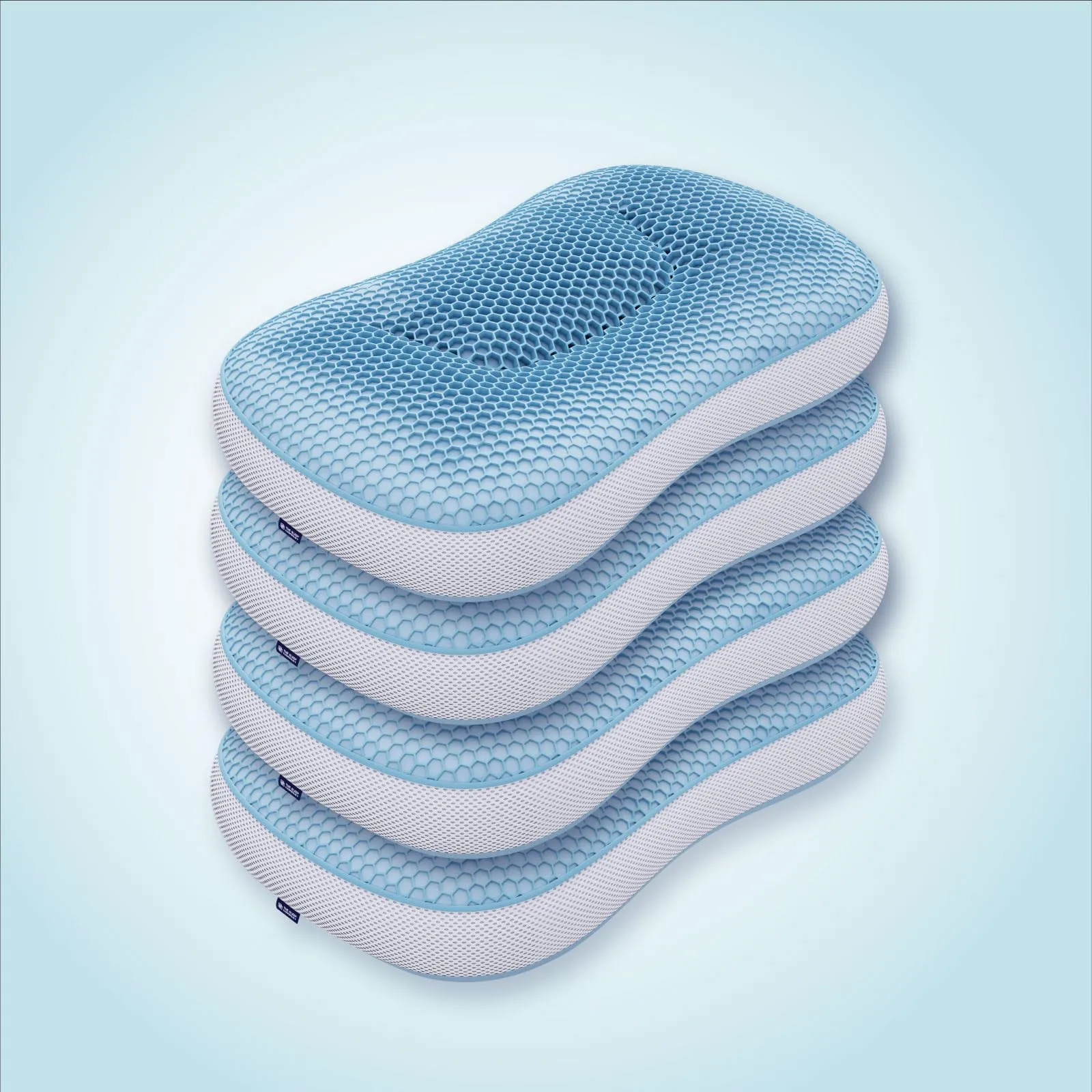 The Sleep Company Smart ErgoRelief Pillow | SmartGRID Technology with Honeycomb Structure | Ergo Relief 8 Shaped Hollow Design | Neck & Shoulder Pain Relief | Pack of 4