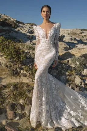 Wedding Dress with Shoulder Padding